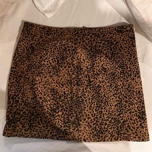 Leopard Print Mini Skirt